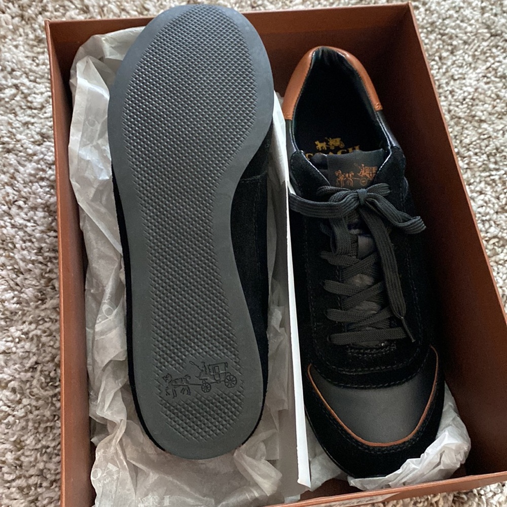 Coach Rebecca suede/leather sneakers size 7M - Picture 3 of 6